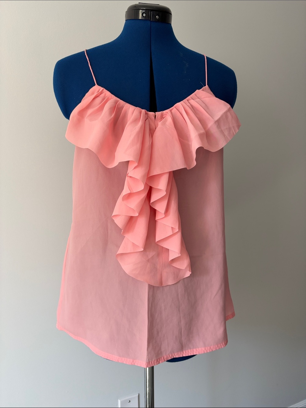 H&M Coral Pink Ruffle Spaghetti Strap Camisole